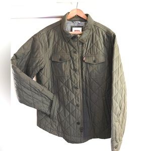 LEVI’S Olive Green Unisex Diamond Quilted Insulated Jacket M